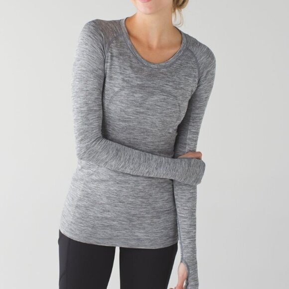 Lululemon Swiftly Tech Long Sleeve Crew Heathered Slate - Picture 5 of 5